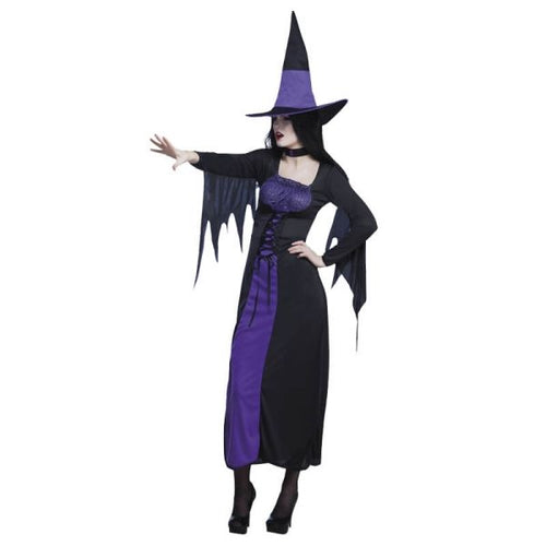 Costume de Sorcière Violette Femme - Taille au Choix - 1