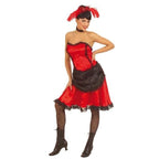 Déguisement Cabaret Danseuse de Saloon Rouge - M - 1