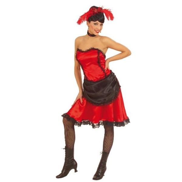 Déguisement Cabaret Danseuse de Saloon Rouge - M - 1