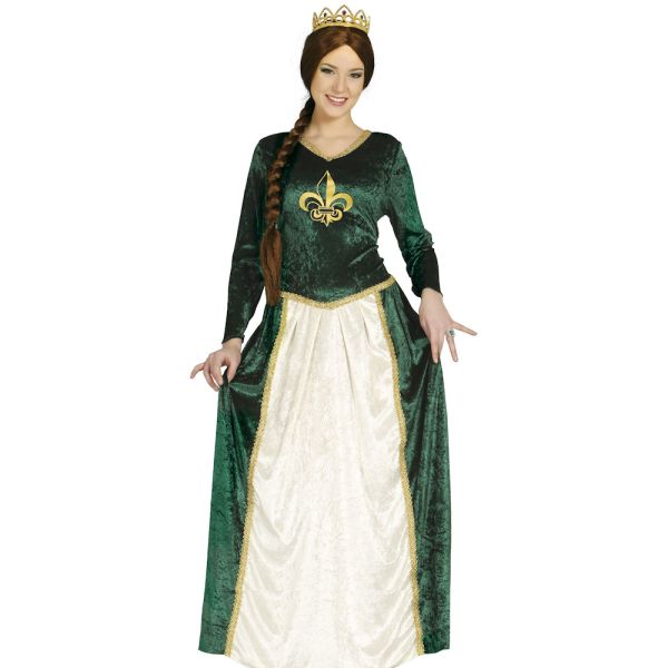 Déguisement de Dame Médiévale Verte pour femme - Taille au choix - 1