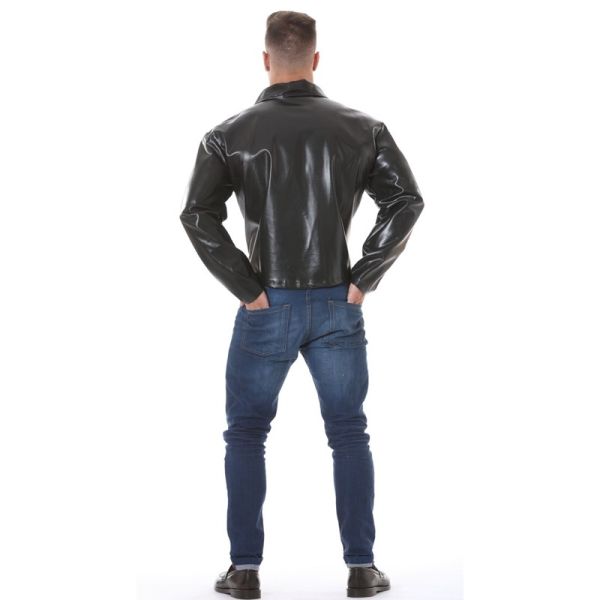 Veste noire en similicuir pour homme - Taille L - 2
