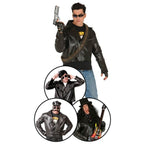 Veste noire en similicuir pour homme - Taille L - 1